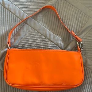 Orange Baguette Bag